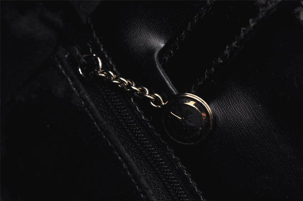 Authentic GUCCI Vintage 2 in 1 Hand Bag Vinyl Leather Clear Black Junk 4940J