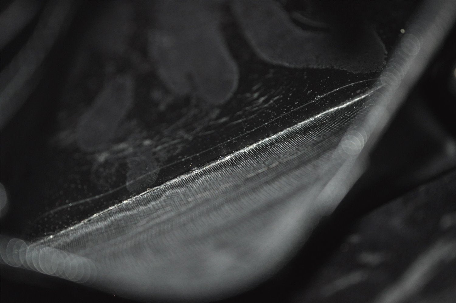 Authentic GUCCI Vintage 2 in 1 Hand Bag Vinyl Leather Clear Black Junk 4940J