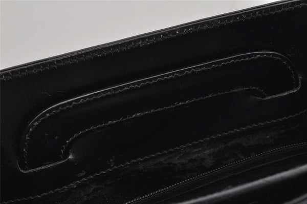 Authentic GUCCI Vintage 2 in 1 Hand Bag Vinyl Leather Clear Black Junk 4940J