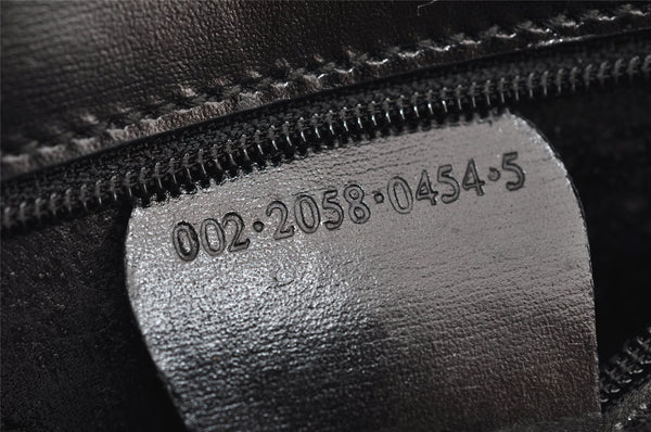 Authentic GUCCI Vintage 2 in 1 Hand Bag Vinyl Leather Clear Black Junk 4940J