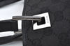 Authentic GUCCI Shoulder Hand Tote Bag GG Canvas Leather 31244 Black 4941J