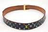 Louis Vuitton Monogram Multicolor Ceinture Carre Belt Black 31.5" M9271 LV 4941K