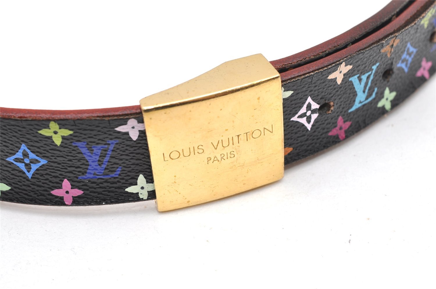 Louis Vuitton Monogram Multicolor Ceinture Carre Belt Black 31.5