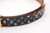 Louis Vuitton Monogram Multicolor Ceinture Carre Belt Black 31.5" M9271 LV 4941K