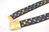 Louis Vuitton Monogram Multicolor Ceinture Carre Belt Black 31.5" M9271 LV 4941K