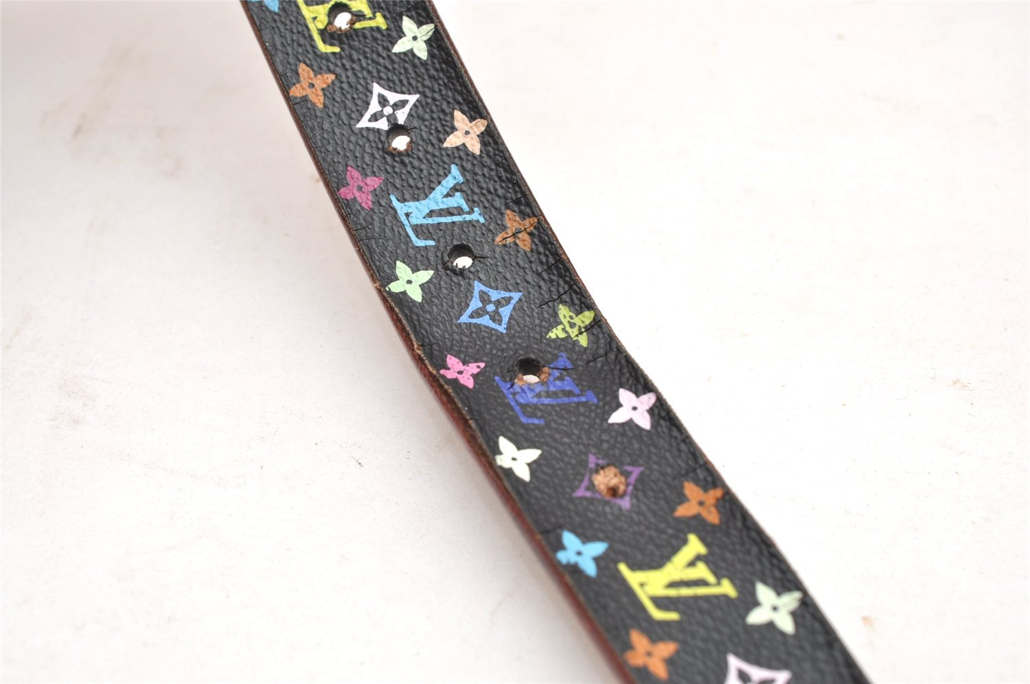 Louis Vuitton Monogram Multicolor Ceinture Carre Belt Black 31.5