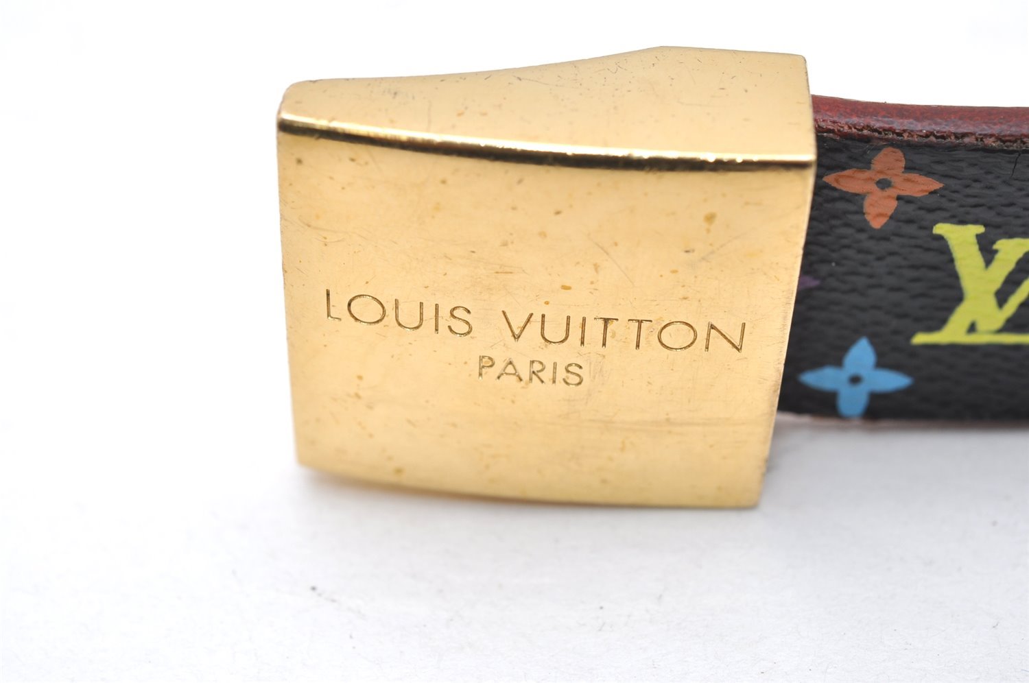 Louis Vuitton Monogram Multicolor Ceinture Carre Belt Black 31.5