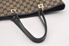 Authentic GUCCI Vintage Shoulder Tote Bag GG Canvas Leather 0021098 Black 4943J