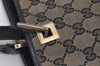 Authentic GUCCI Vintage Shoulder Tote Bag GG Canvas Leather 0021098 Black 4943J