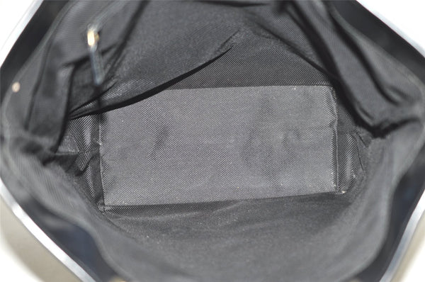 Authentic GUCCI Vintage Shoulder Tote Bag GG Canvas Leather 0021098 Black 4943J