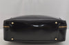 Authentic GUCCI Vintage Bamboo 2Way Shoulder Hand Bag Purse Enamel Black 4947J