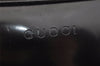 Authentic GUCCI Vintage Bamboo 2Way Shoulder Hand Bag Purse Enamel Black 4947J