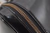 Authentic GUCCI Vintage Bamboo 2Way Shoulder Hand Bag Purse Enamel Black 4947J