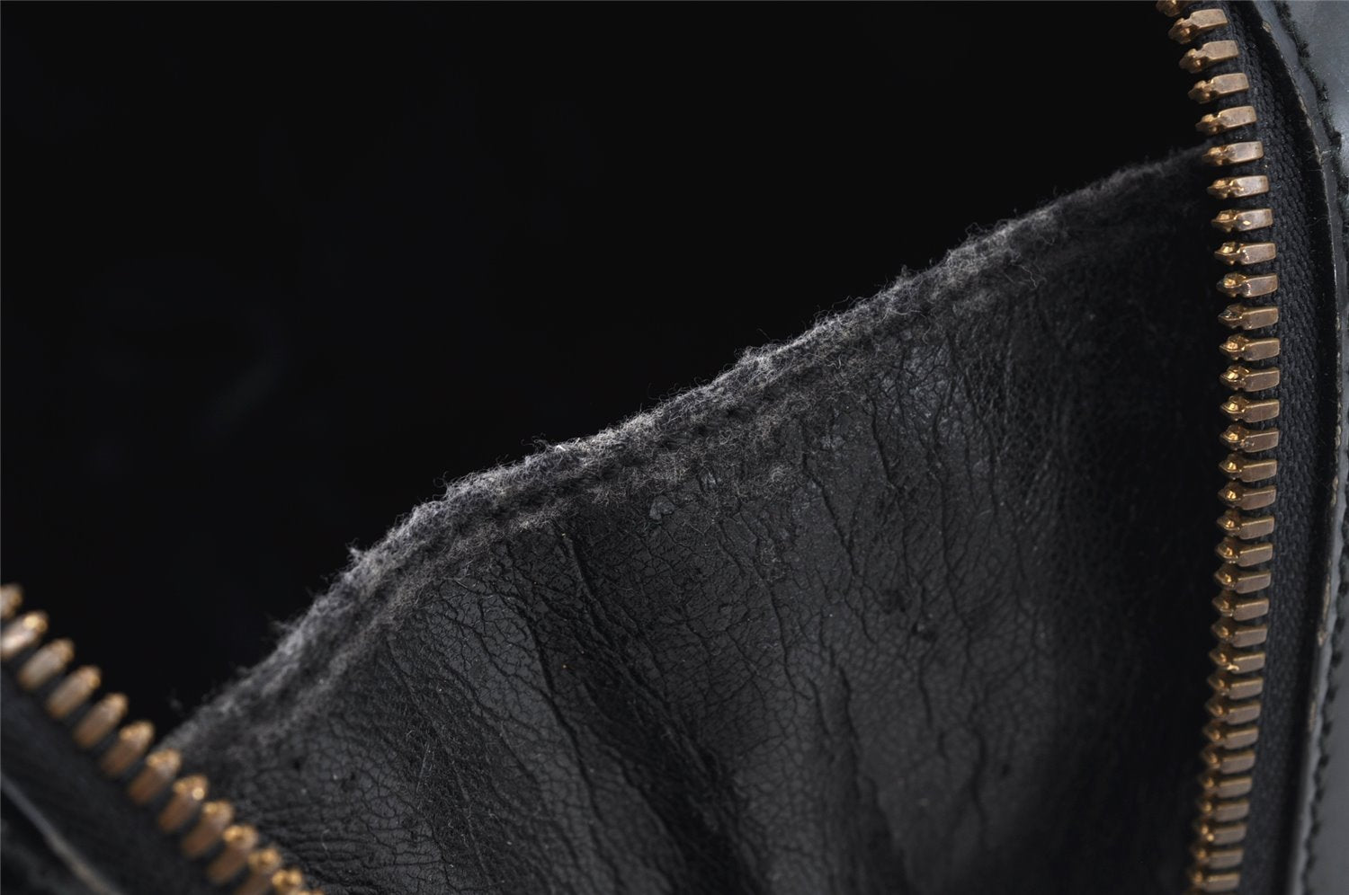 Authentic GUCCI Vintage Bamboo 2Way Shoulder Hand Bag Purse Enamel Black 4947J