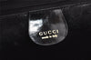 Authentic GUCCI Vintage Bamboo 2Way Shoulder Hand Bag Purse Enamel Black 4947J