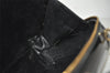 Authentic GUCCI Vintage Bamboo 2Way Shoulder Hand Bag Purse Enamel Black 4947J