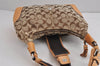Authentic COACH Signature Shoulder Hand Bag Canvas Leather 6824 Brown 4949J