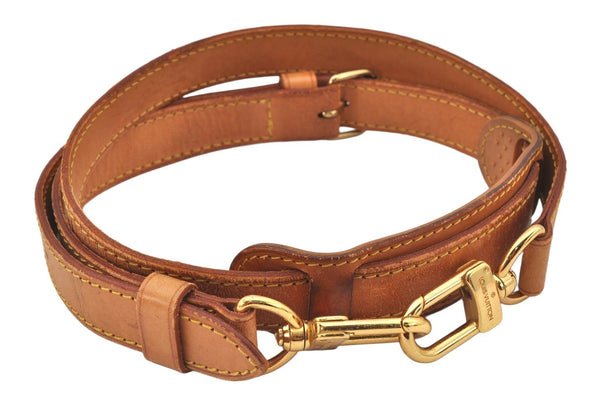 Authentic Louis Vuitton Leather Shoulder Strap Beige 40.4-47.6" LV 4950K