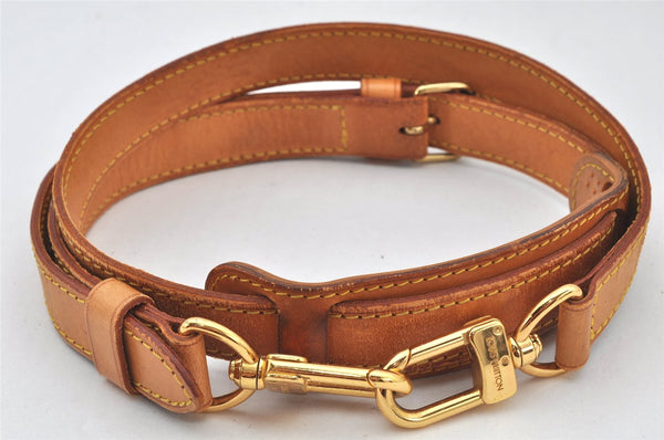 Authentic Louis Vuitton Leather Shoulder Strap Beige 40.4-47.6" LV 4950K