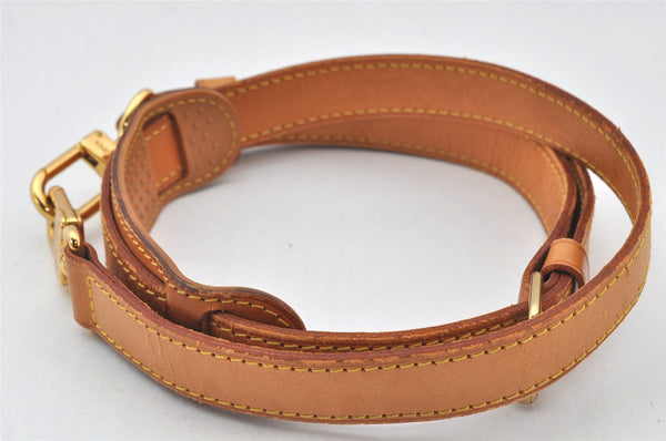 Authentic Louis Vuitton Leather Shoulder Strap Beige 40.4-47.6" LV 4950K