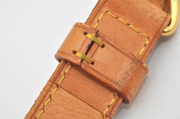 Authentic Louis Vuitton Leather Shoulder Strap Beige 40.4-47.6" LV 4950K