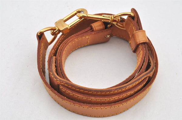 Authentic Louis Vuitton Leather Shoulder Strap Beige 40.4-47.6" LV 4950K