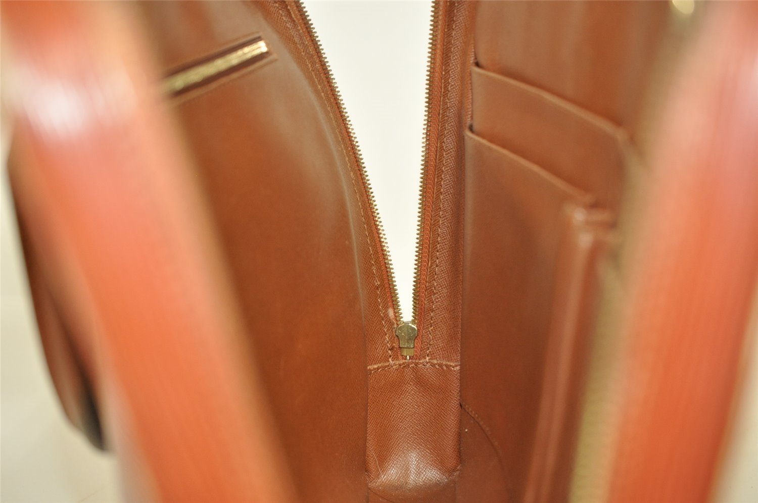 Authentic Louis Vuitton Epi Porte Documents Voyage Briefcase M54473 Brown 4951I