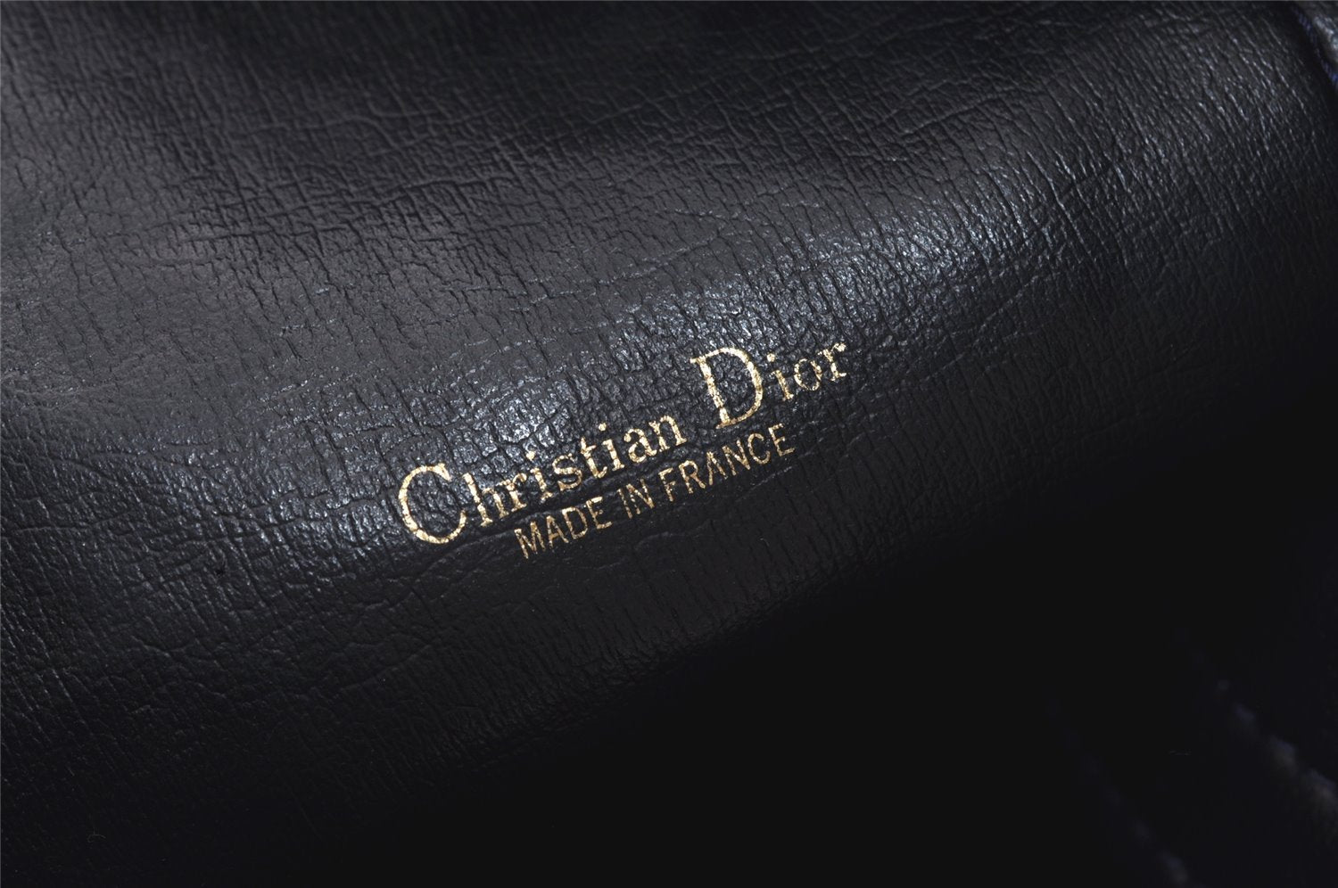 Authentic Christian Dior Trotter Hand Boston Bag Canvas Leather Blue 4951J