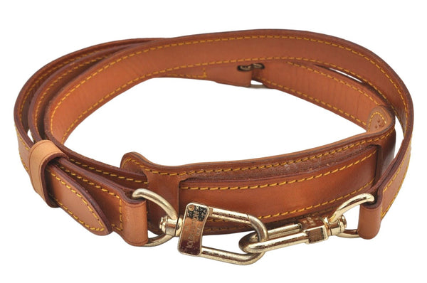 Authentic Louis Vuitton Leather Shoulder Strap Beige 40.6-47.8" LV 4951K