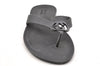 Authentic GUCCI Vintage Flip Flops Sandals Rubber Size US Size 9 Black 4952I