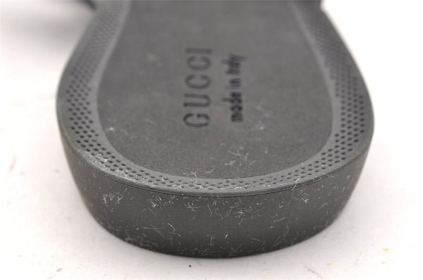 Authentic GUCCI Vintage Flip Flops Sandals Rubber Size US Size 9 Black 4952I