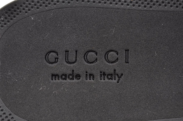 Authentic GUCCI Vintage Flip Flops Sandals Rubber Size US Size 9 Black 4952I