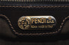 Authentic FENDI Vintage Zucca Shoulder Bag Purse Canvas Leather Brown 4952J