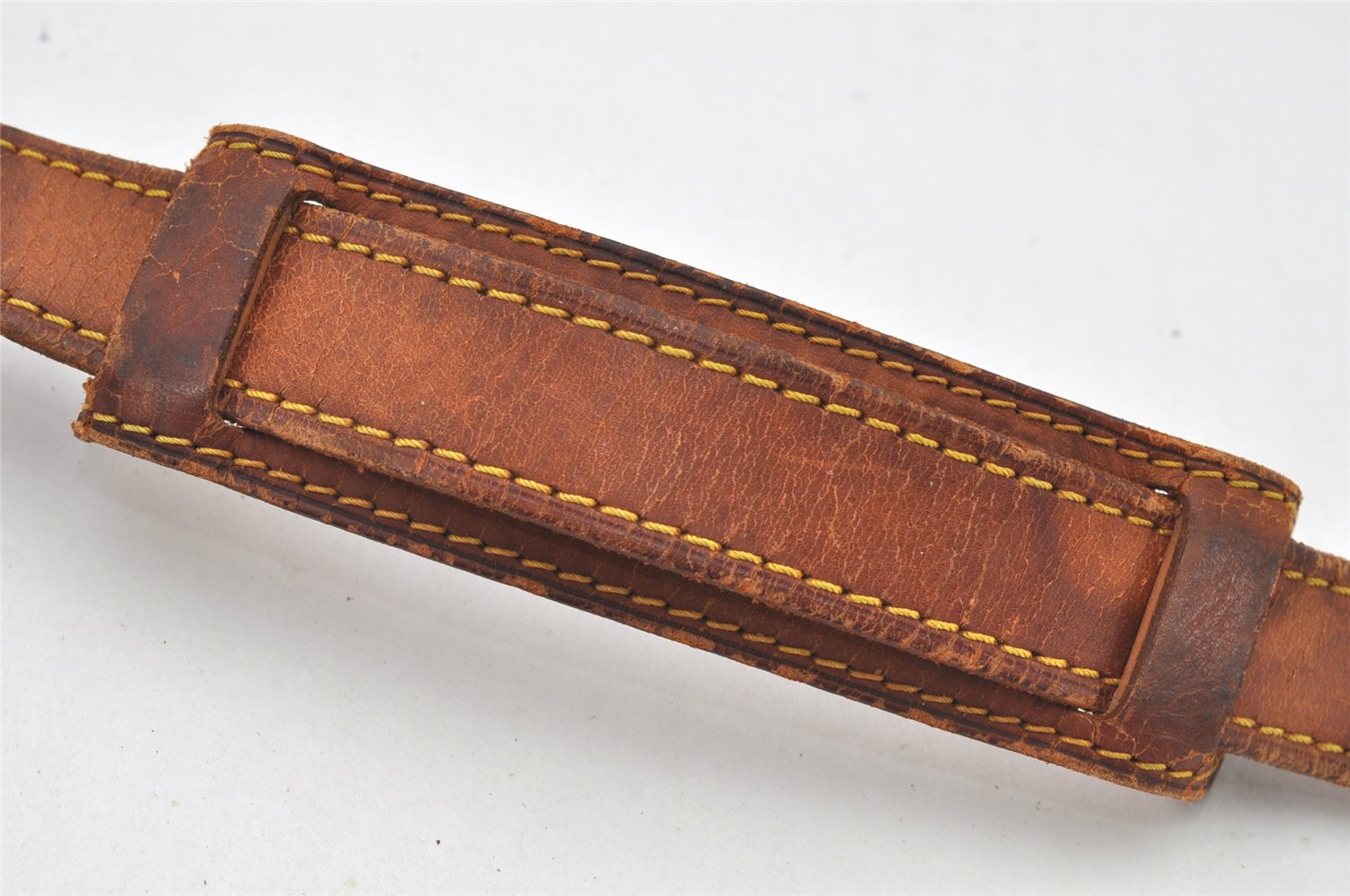Authentic Louis Vuitton Leather Shoulder Strap Beige 36.4-43.3