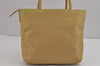 Authentic PRADA Nylon Tessuto City Toto Hand Bag B6245 Beige Yellow 4953J