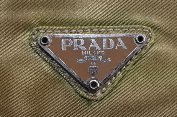 Authentic PRADA Nylon Tessuto City Toto Hand Bag B6245 Beige Yellow 4953J