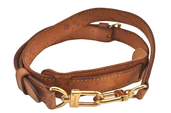 Authentic Louis Vuitton Leather Shoulder Strap Beige 40-47" LV 4953K