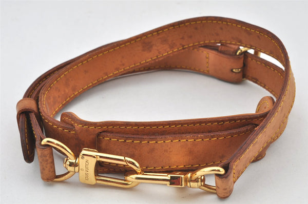 Authentic Louis Vuitton Leather Shoulder Strap Beige 40-47" LV 4953K