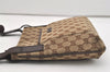 Authentic GUCCI Shoulder Cross Body Bag GG Canvas Leather 122793 Brown 4954J