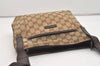 Authentic GUCCI Shoulder Cross Body Bag GG Canvas Leather 122793 Brown 4954J