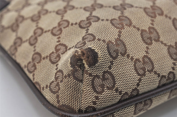 Authentic GUCCI Shoulder Cross Body Bag GG Canvas Leather 122793 Brown 4954J