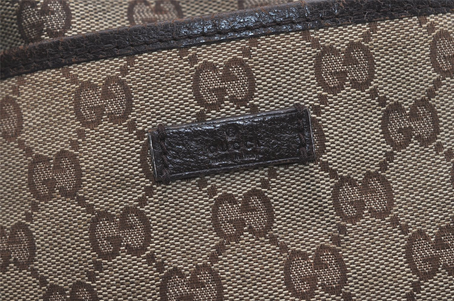 Authentic GUCCI Shoulder Cross Body Bag GG Canvas Leather 122793 Brown 4954J