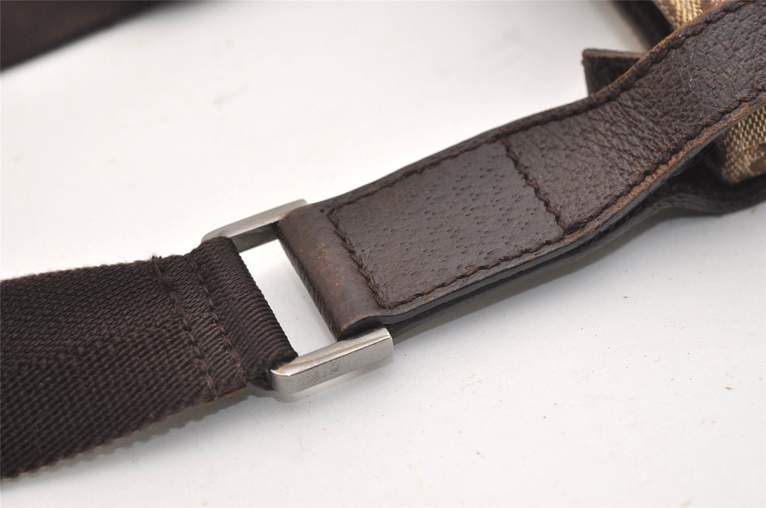 Authentic GUCCI Shoulder Cross Body Bag GG Canvas Leather 122793 Brown 4954J