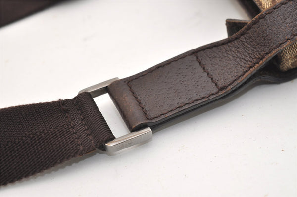 Authentic GUCCI Shoulder Cross Body Bag GG Canvas Leather 122793 Brown 4954J