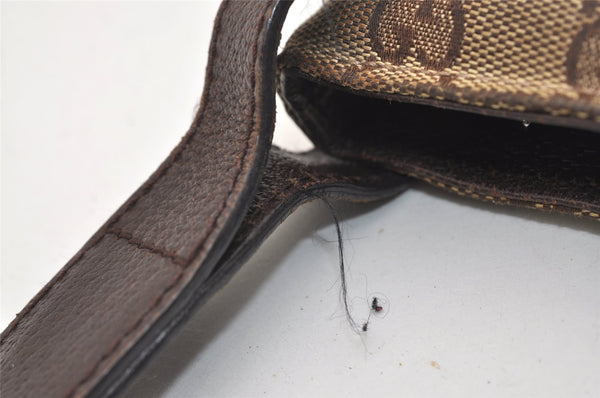 Authentic GUCCI Shoulder Cross Body Bag GG Canvas Leather 122793 Brown 4954J