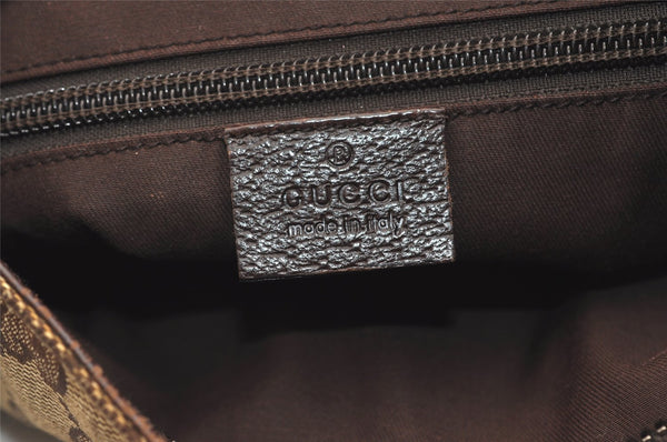 Authentic GUCCI Shoulder Cross Body Bag GG Canvas Leather 122793 Brown 4954J