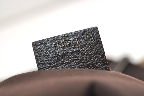 Authentic GUCCI Shoulder Cross Body Bag GG Canvas Leather 122793 Brown 4954J