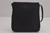 Authentic FENDI Zucchino Mamma Baguette Shoulder Bag Canvas Leather Black 4955J