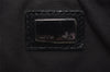 Authentic FENDI Zucchino Mamma Baguette Shoulder Bag Canvas Leather Black 4955J