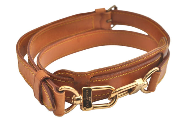 Authentic Louis Vuitton Leather Shoulder Strap Beige 40.7-47.6" LV 4955K